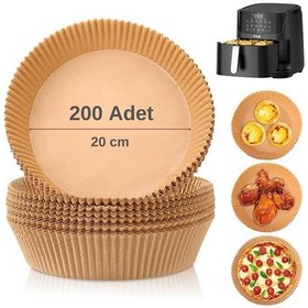 Resim Xiaomi Philips Arzum Tefal Kumtel Uyumlu 20 CM Hava Fritözü Airfryer Pişirme Kağıdı 