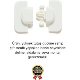 Resim Svein Özel Tasarım Buzdolabı Çekmece Pencere Dolap Sabitleyici Bebek Çocuk Koruyucu Güvenlik Kilidi 4 Adet 