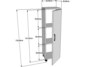 Resim 3G Tasarım Çok Amaçlı Mutfak Dolabı Sola Açılır 