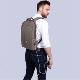 Resim Smart Bag Galaxy Usb Şarj Girişli Notebook Sırt Çantası Kahverengi 