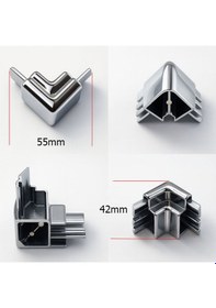 Resim Ayrıntıshop Duşakabin Alüminyum Köşe Plastik Takoz 1 Adet Krom 