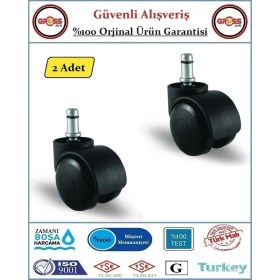 Resim Gross AVM Ofis Koltuk Mobilya Tekerleği - Dönerli Pimli Tekerlek - 2 Adet 