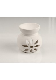 Resim Papatya Buhurdanlık | Seramik Bisküvi Boyanabilir Obje (Ham Ürün) 