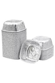 Resim Ambalaj Evi Alüminyum Sütlaç Kabı 100 Adet Aşure Kase Aliminyum 100 Adet 