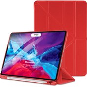 Resim Microsonic Apple Ipad Pro 12.9'' 2020 4.nesil Kılıf (A2229-a2069-a2232) Origami Pencil Kırmızı 
