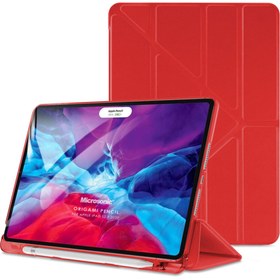 Resim Microsonic Apple Ipad Pro 12.9'' 2020 4.nesil Kılıf (A2229-a2069-a2232) Origami Pencil Kırmızı 