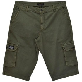 Resim Erkek Kargo Cepli Kanvas Kapri Şort Bgl-st04736 Haki 