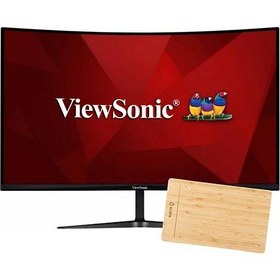 Resim ViewSonic VX3219-PC-MHD+WOODPAD 32 1ms 240Hz FHD Adaptive Sync Kavisli Gaming Monitör + WOODPAD 10 Bambu Grafik Tablet 