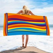 Resim Ultra Yumuşak Mikrofiber Plaj Kamp Havlusu - Hızlı Kuruyan, Emici ve Kumsuz - Yüzme, Yoga, Kamp ve Seyahat için Mükemmel 