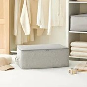 Resim Orta Boy Gri Balıksırtı Hurç 52 X 28 X 21 Cm Ocean Home Textile