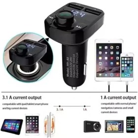 Resim Elixem Araç Çakmaklık FM Bluetooth Transmitter Modülatörü X8 15W Hızlı Şarj Oto Çakmaklık USB Mp3 Çalar Müzik ve Radyo 