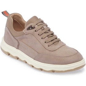 Resim Tergan Vizon Hakiki Nubuk Deri Erkek Sneaker - E24I1AY56683-A65 