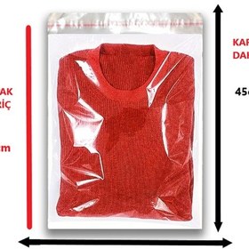 Resim 32x40+5 Berrak O.p.p. Toz Tutmayan Yapışkan Bantlı Saklama Poşeti 100 Adet 