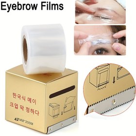 Resim 1 Rulo Şeffaf Kaş Dövmesi Sarma - 42mm x 200mm Hipoalerjenik Koruyucu Bariyer Filmi Mikroblading, Kalıcı Makyaj ve Dudak Dövmeleri için - Yapışkan Kaplama Bant Rulosu 
