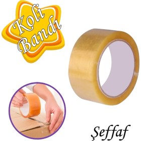 Resim Glaswen Koli Bandı 45 mm x 100 mt Şeffaf Güçlü Yapışkanlı Kopmayan Bant 