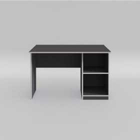 Resim Kenzlife Ofis Masası Miyamoto Gri Sağ 75 130 80 Raflı Dolap Bilgisayar Çalışma Masası 