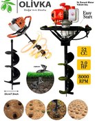 Resim Germany Style OLIVKA 2.0 Hp 52 CC Toprak Burgu Makinesi Easy Start 20 CM UC 