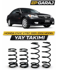 Resim Honda Cıvıc Vtec 2001-2006 Uyumlu Ön Arka Yay Takımı 4 Parça Oem 