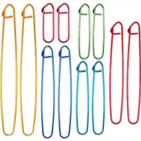 Resim 6 adet Renkli Alüminyum Örgü Dikiş Tutucuları - Kazaklar, Çoraplar ve DIY El Sanatları için Dayanıklı Metal İplik Dikiş Tutucu, Çeşitli Renkler (Kırmızı, Mavi, Yeşil, Sarı, Turuncu), Örgü Aksesuarları | Sağlam Tutuş | Dayanıklı İnşaat 