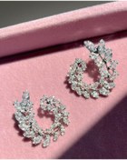 Resim Carla Jewelry Lena Zirkon Taşlı Gelin Küpesi 