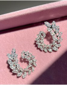 Resim Carla Jewelry Lena Zirkon Taşlı Gelin Küpesi 