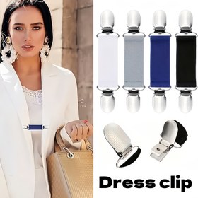 Resim 2 adet/4 adet Siyah ve Beyaz Elbise Klipsleri Mükemmel Uyum İçin Arka Klips Siyah Klips Kıyafet Klipsi, Kazak Klipsi, Şal Klipsi, Hırka Yaka Klipsi, Kadın Seyahat Şapka Klipsi, Siyah ve Beyaz Çok Yönlü 