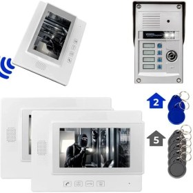 Resim SiHako 37T4 2 Daire 7'' Nfc Destekli Görüntülü Diafon Kapı Zili Interkom Akıllı Ev Güvenliği S 