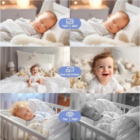 Resim Bebek Telsizi, 720P IPS Ekran & Gece Görüşü 