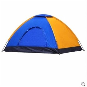 Resim 3 Kişilik Kamp Çadırı Su Geçirmez Kolay Kurulum Çadır Mavi - Turuncu 
