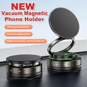 Resim Alaşımlı Manyetik Telefon Tutucu - Vakum Emişli Katlanabilir Stand, ABS Alaşım & TPE Dayanıklı Malzeme, Ayarlanabilir Araç / Spor Salonu / Ev Kullanımı için Uyumlu Tasarım 