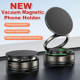 Resim Alaşımlı Manyetik Telefon Tutucu - Vakum Emişli Katlanabilir Stand, ABS Alaşım & TPE Dayanıklı Malzeme, Ayarlanabilir Araç / Spor Salonu / Ev Kullanımı için Uyumlu Tasarım 
