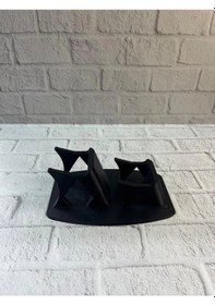 Resim Dekoratif Siyah İkili Gamepad Standı 7x18 Cm 