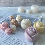 Resim Silikon Gül Çiçek Reçine Döküm Kalıpları, DIY Craft Yapımı için 1 PC Buz Küpü Tepsi Topu Kalıp 