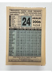 Resim 24 Aralık 2006 Takvim Yaprağı - Nostaljik Koleksiyonluk Takvim Yaprağı 