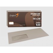Resim Zarfsan 90 Gr. Silikonlu Penceresiz Diplomat Zarf (50 Adet) (155024254018) 