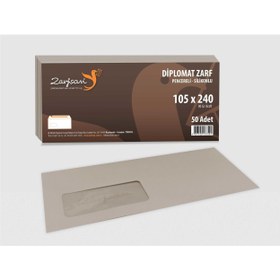 Resim Zarfsan 90 Gr. Silikonlu Penceresiz Diplomat Zarf (50 Adet) (155024254018) 