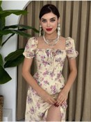 Resim Supplierby Zeze Balon Kol Elbise Bej 