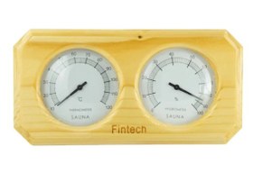 Resim FINTECH Sauna Ahşap Termometre ve Higrometre Kombine-ToptancıyızBiz 