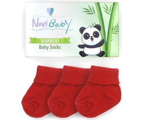 Resim Novibaby 3'lü Bambu Yenidoğan Bebek Çorabı I Rudy I 0-6 Ay 