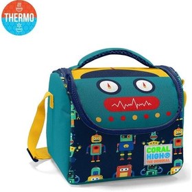 Resim Coral High Kids Lacivert Çivit Robot Desenli Thermo Beslenme Çantası 11810 