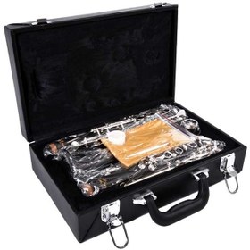 Resim Helena Mia HMCL345E Profesyonel Sol Klarnet | Abanoz Gövde Gümüş Kaplama Tuşlar 