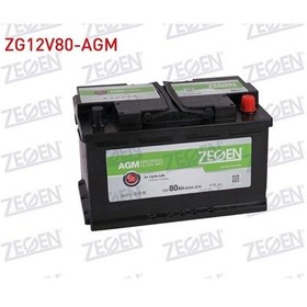Resim Zegen-zg12v80-agm - Aku Agm Start/stop L4b 12v 80 Ah 313x175x1 