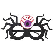 Resim Cadılar Bayramı Dekorasyonu Komik Gözlük Parti İskeleti Örümcek Korku Sahne Göz Küresi 