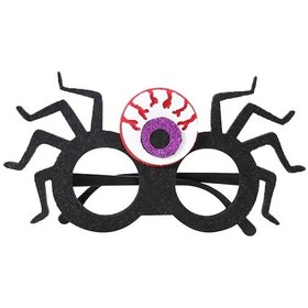 Resim Cadılar Bayramı Dekorasyonu Komik Gözlük Parti İskeleti Örümcek Korku Sahne Göz Küresi 