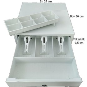 Resim SAYPOS Dokunmatik Yazar Kasa Para Çekmecesi En Pratik Açılır Market Kasası 33x36x9.5cm 