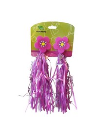 Resim Sarissa Yıldızlı Çocuk Bisiklet Elcik Püskülü 1. Kalite Bisiklet Süsü Pembe Pembe 