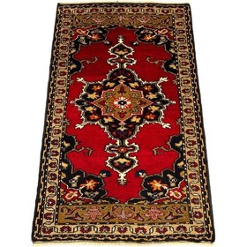 Resim Burak Halı El Dokuma Kırmızı 88 x 142 CM %100 Yün Kök Boya Yörük Halısı 