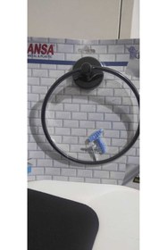 Resim ANSA Yuvarlak Askı Kuğu Siyah Banyo 