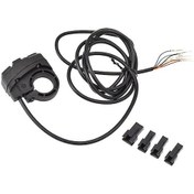 Resim Fortunelane 48v Elektrikli Bisiklet Anahtarı - Korozyon Dirençli, 22mm Saplı, Işık+klaxon+yön Belirti, Plastik, Siyah 