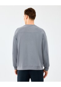Resim Skechers M Loose Crewneck Sweatshirt Erkek Gri Sweatshirt S2510041-1767 Gri 